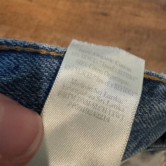 Everlane High Rise Summer Slouch Jeans 29 Button Fly Light Wash Cropped - Picture 7 of 10